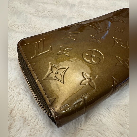 Louis Vuitton Vernis Bronze Long Zippy Wallet Authentic Zip Around Made In Spain - Picture 6 of 16